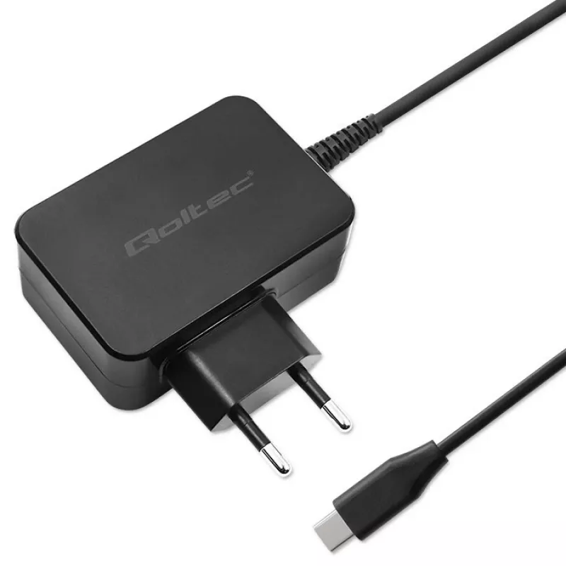Strāvas adapteris QOLTEC 52384 GaN 30W izeja 5–20V USB lādētājs