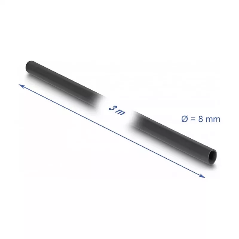 DeLOCK PVC izolācijas uzmava 3 m x 8 mm melna