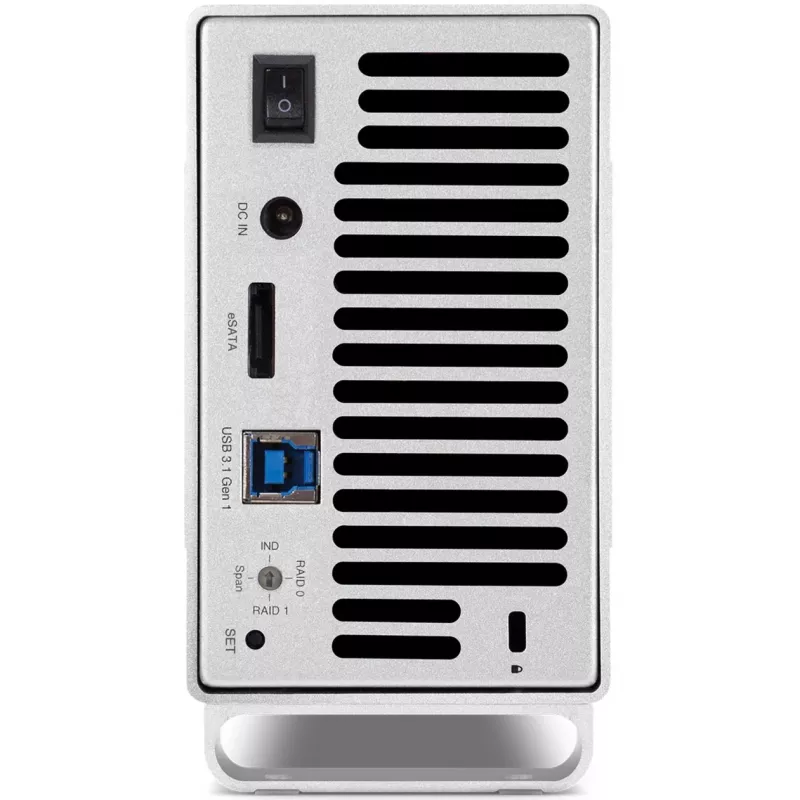 HDD korpuss OWC Mercury Elite Pro Dual balts 2× 3,5 collu SATA diskdziņiem, RAID 0/1/SPAN, USB Type‑B