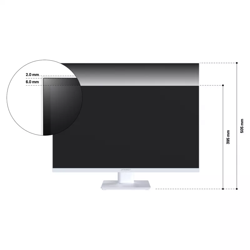 JAPANNEXT WQHD monitors 68,6 cm (27) 2560x1440 pikseļi, IPS panelis, 8 ms, 75 Hz, AMD FreeSync, HDMI, DisplayPort (JN-IPS270WQHD75F-C65W-HSP-W)