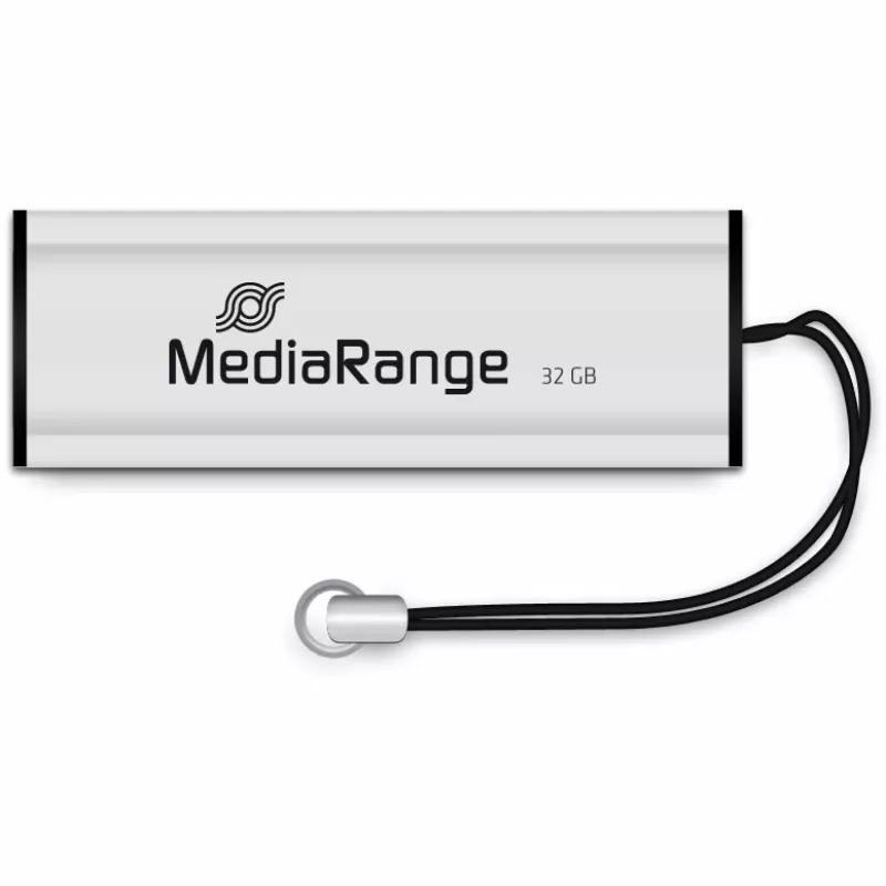 MediaRange SuperSpeed - USB zibatmiņa - 32GB - USB3.0 - Melns/Sudrabs (MR916)