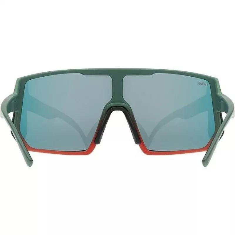 Daudzveidīgas sporta brilles UVEX sportstyle 235 — Unisekss, daļēji bezmalu ietvars, zaļš/sarkans