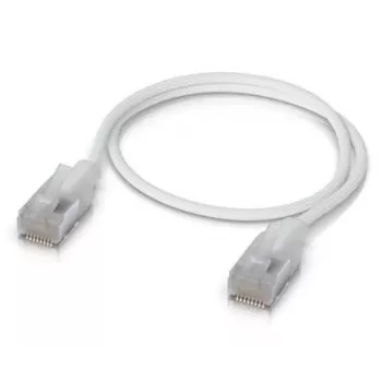 Tīkla kabelis Ubiquiti UACC-Cable-Patch-EL-C6A-0.3M-W RJ-45 Cat6a 0.3m Caurspīdīgi Balts