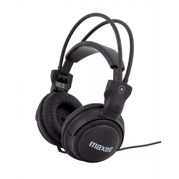 Austiņas Maxell Home Studio MAX-833, vadu apkārtauss, 32 Ω, 98 dB, 16–22000 Hz, 5 m kabelis, auss āķis/virs galvas, melns