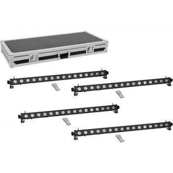 Apgaismojuma iekārta EUROLITE PIX-16 QCL 4x LED gaismas josla ar transportēšanas koferi