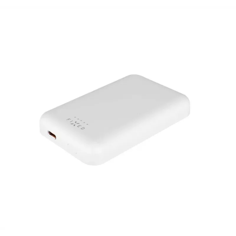 Pārnēsājams ārējais akumulators FIXED FIXZENM-6-WH — 6000 mAh, USB-C ātrā uzlāde, balts