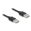 Spirālveida kabelis DeLOCK EASY-USB 2.0 Type-A vīr. – Type-A vīr. 0,5m līdz 0,8m melns