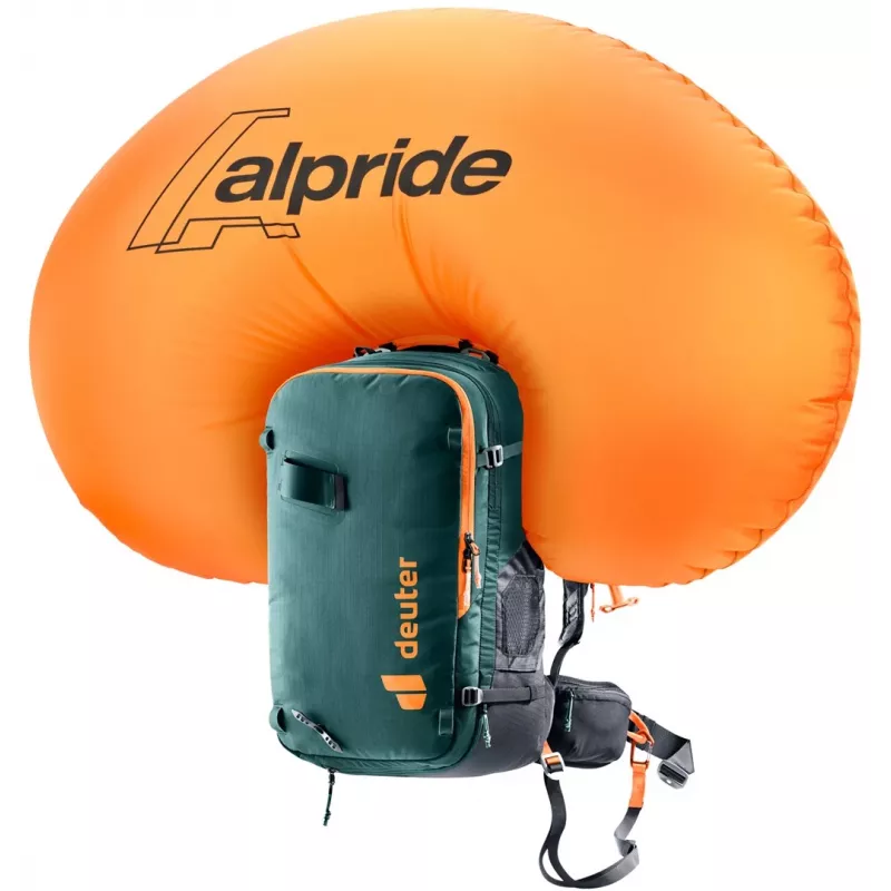Deuter Alproof 30 SL lavīnu mugursoma - Melna/Zaļa džinsa
