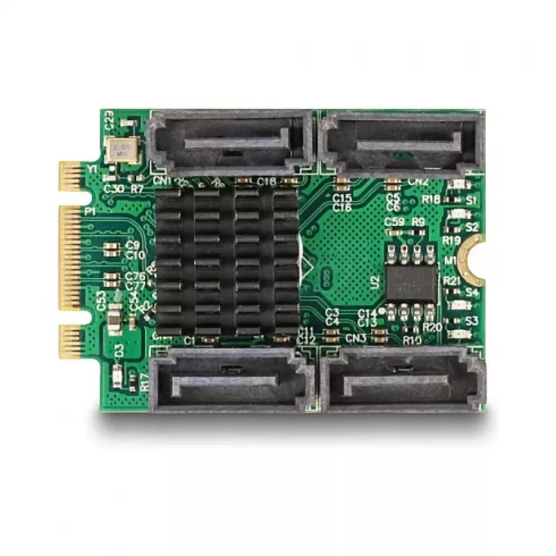 DeLOCK 61062 iekšējais SATA adapteris, M.2 uz SATA 6 Gbit/s, RAID 0, 1, 10, JBOD