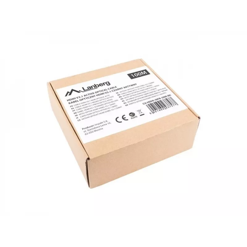 HDMI kabelis Lanberg CA-HDMI-30FB-1000-BK 100m Melns