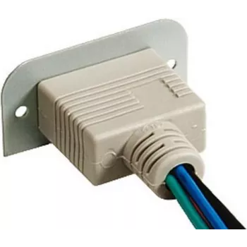 Kindermann Konnect 50 alu - VGA (HD15) 90° - Modulares Faceplate-Snap-In