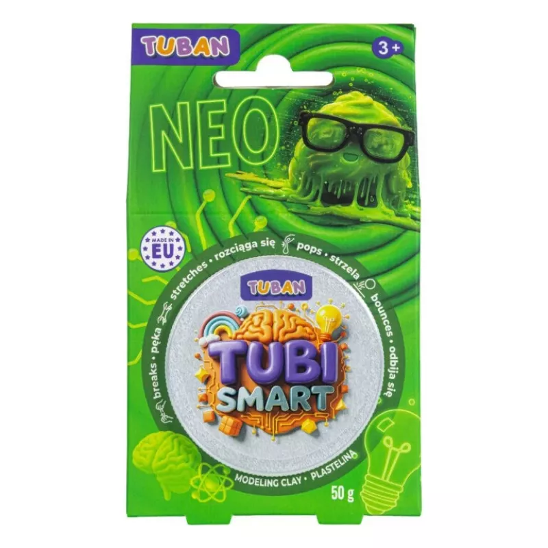 Modelējamā masa TUBAN TUBI SMART NEO, zaļa, 50 g — bērnu modelējamā masa