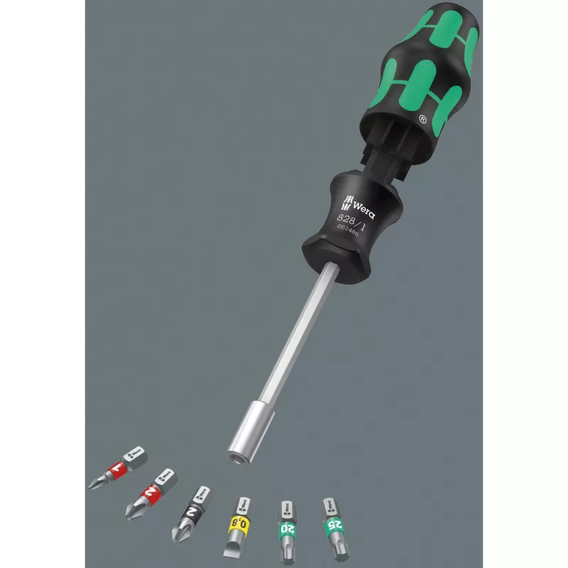 Wera Kraftform Kompakt 27 Set 1 skrūvgriežu komplekts ar ergonomiskiem rokturiem un precīziem uzgaļiem