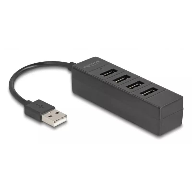 USB centrmezgls DeLOCK 64334 Type-A 480 Mbit/s Melns