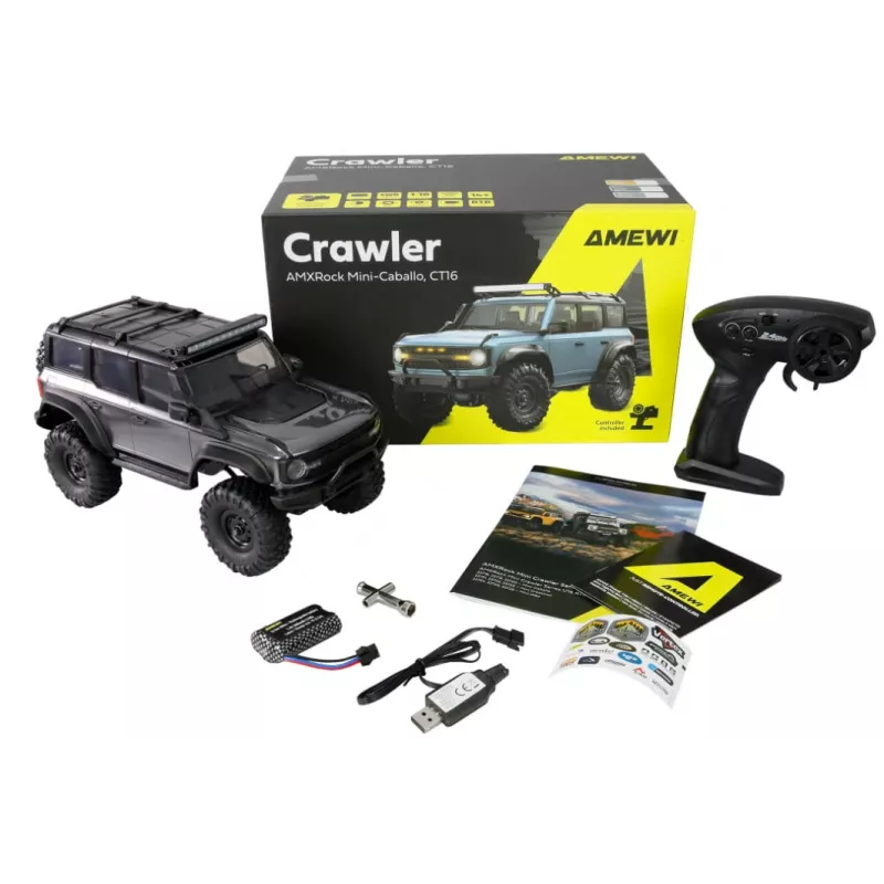 RC kāpurķēžu modelis Amewi Mini-Cabalo AMXRock 4WD 1:16 RTR modelis 22720