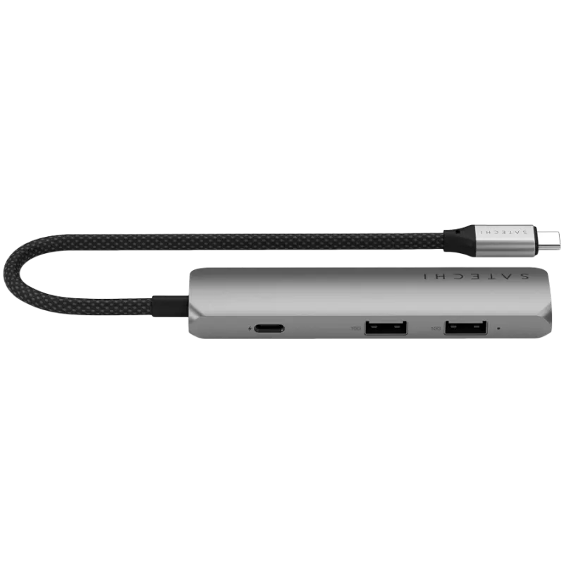Satechi ST-P4SM saskarnes centrmezgls USB Type-C 10000 Mbit/s Pelēks