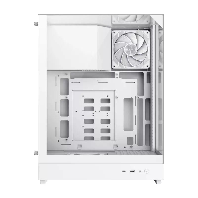 Gamemax korpuss | T20 WH | Balts | M-ATX | Barošanas bloks nav iekļauts