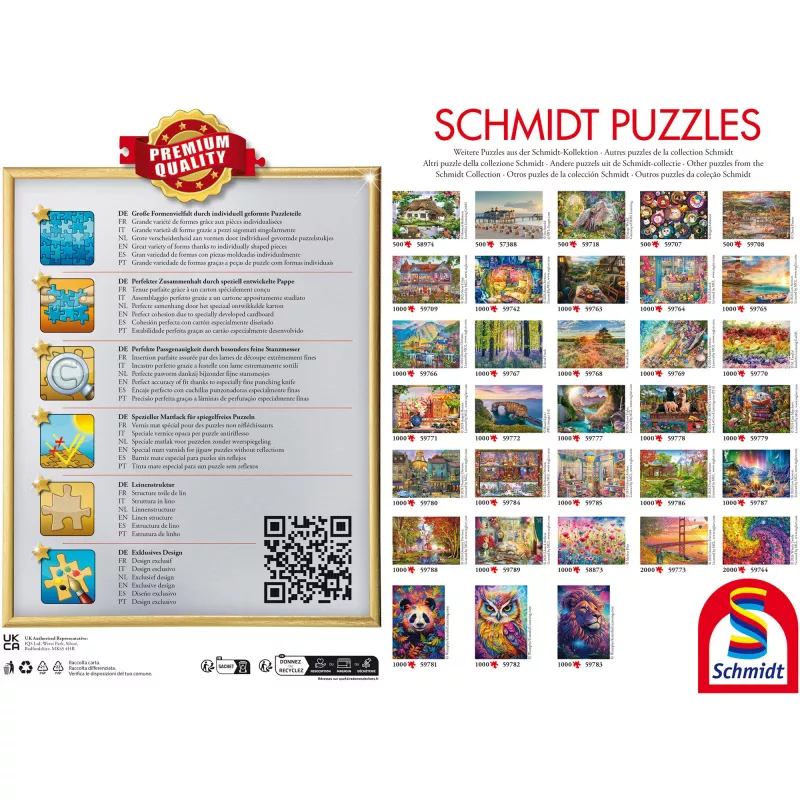 Puzle schmidt spiele Beautiful Butterfly Garden — 2000 gabali, modelis 59746