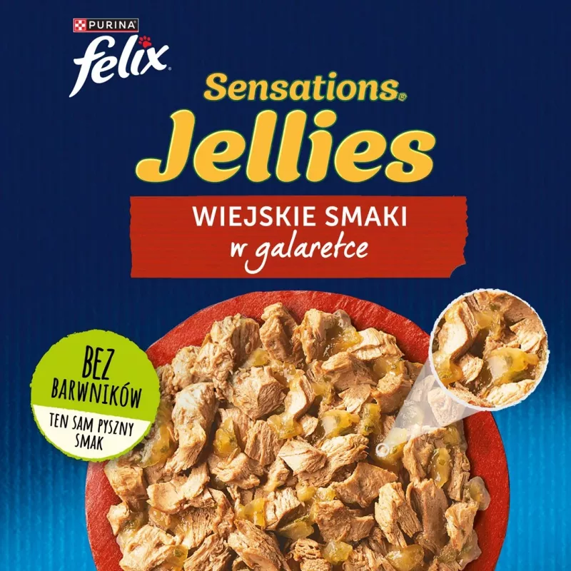 Purina Felix Sensations Mix mitrā kaķu barība, 12 x 85 g, tītars, skumbrija, jērs, siļķe