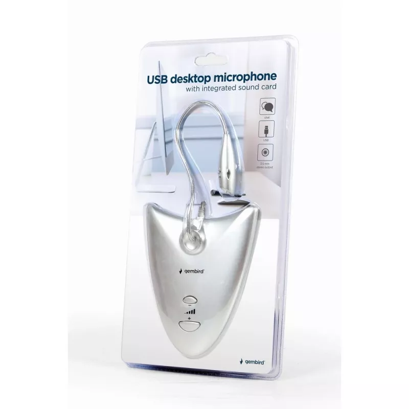 Gembird MIC-DU-01 produkts sudraba krāsā