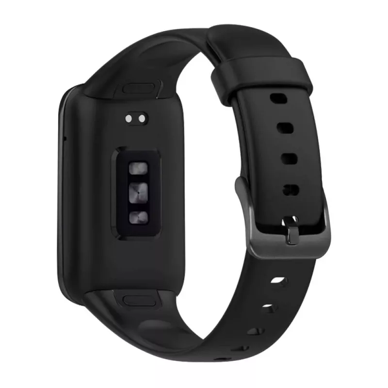 Silikona siksniņa FIXED Xiaomi Mi Smart Band 7 Pro — melna, regulējama, ūdensizturīga