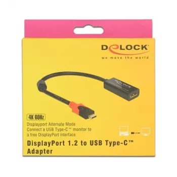 Video kabeļa adapteris DeLOCK 63928 USB Type-C uz DisplayPort 20 pin