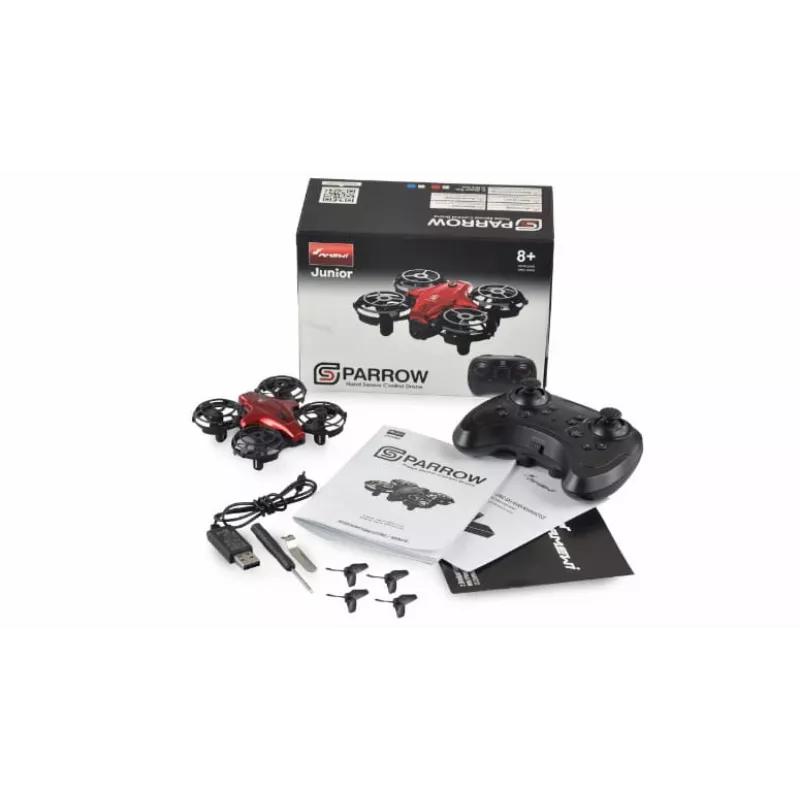 Amewi 25324 Mini-drone 300 mAh melns/sarkans