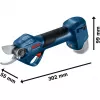 akumulatora dārza šķēres GGP 12V-25 Professional solo, 12V (zila/melna, bez akumulatora un lādētāja)