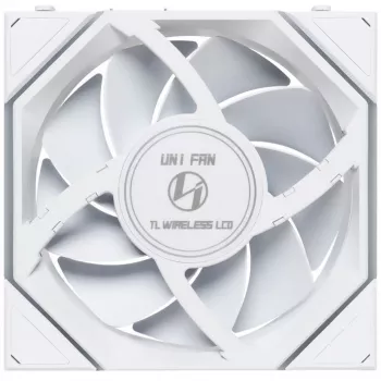 Lian Li UNI FAN TL Wireless LCD 120 balta — 120mm PWM ventilators ar bezvadu LCD kontrolieri