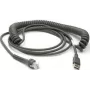 Datalogic USB kabelis USB kabelis, Type-A, spirālveida, 3,6m (CAB-467)