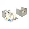 Keystone modulis DELOCK 86404 — RJ-45 sudraba, 38,5×22,3×17,3 mm