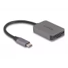 DeLOCK USB Type-C karšu lasītājs alumīnija SD Micro SD 5000 Mbit/s