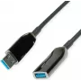 ROLINE USB kabelis 12.04.1077 20m USB 3.2 Gen 1 melns