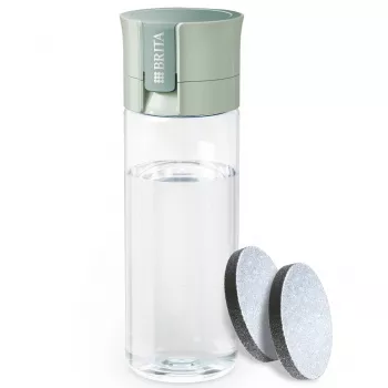 Atkārtoti lietojama ūdens pudele BRITA Fill&Go Vital 600 ml ar iebūvētu MicroDisc filtru, zaļa