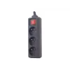 Gembird EG-PSU3F-01 pārsprieguma aizsargs Melns 3 AC kontaktligzdas 230 V 0,6 m