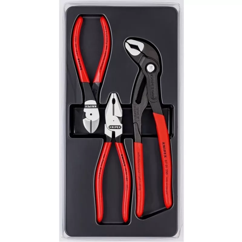 Knipex knaibles komplekta komplekts, 3 pulētas plastmasas detaļas