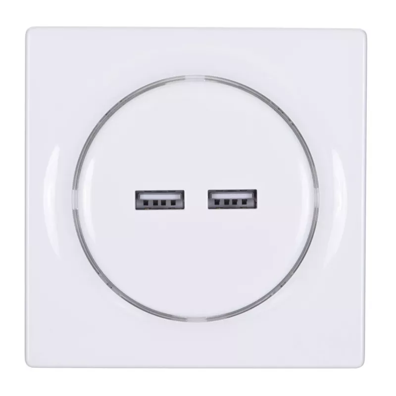 Fibaro Walli N kontaktligzda 2x USB balta