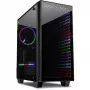 Chassis INTER-TECH X-608 INFINITY MICRO, microATX, RGB, priekšējais un sānu rūdītais stikls, bez barošanas bloka