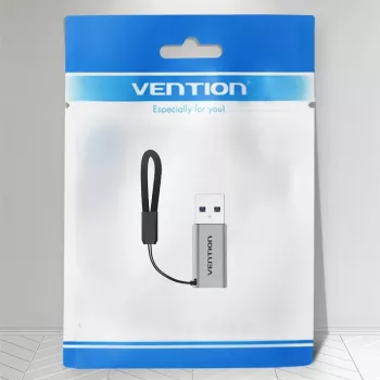 Vention USB 3.0 vīrišķā uz USB-C sievišķo pāreja pelēka alumīnija sakausējuma tips