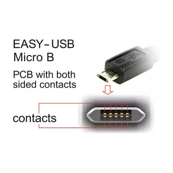 USB kabelis DeLOCK 83845 USB 2.0 0,5 m USB A Micro-USB B Melns