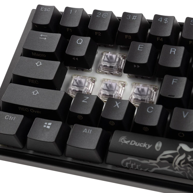 Ducky One 3 Classic Melns/Balts Mini spēļu tastatūra, RGB LED - MX-Speed-Sudraba (US) (DKON2161ST-PUSPDCLAWSC1)
