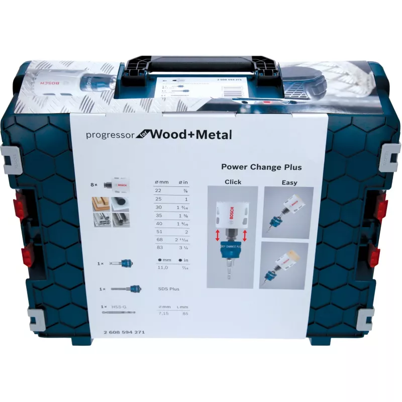Bosch Progressor for Wood+Metal urbju komplekts 22-83 mm, 11 gab., L-Boxx