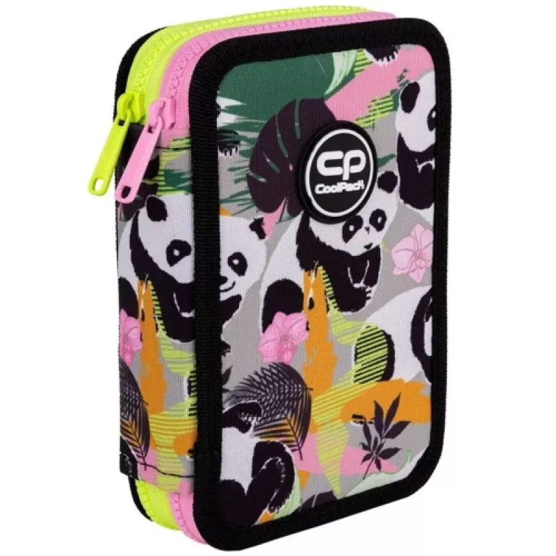 Divstāvu skolas penālis ar aprīkojumu CoolPack Jumper 2 PANDA GANG