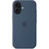 Silikona maciņš Apple iPhone 16 MagSafe Denim vāciņš zils 6,1 colla