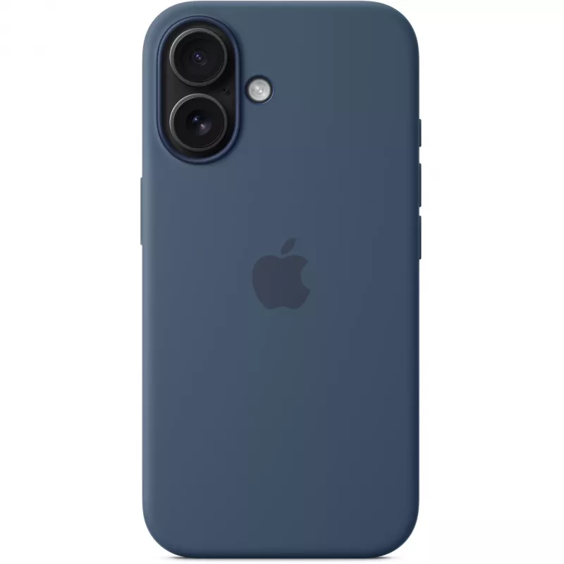 Silikona maciņš Apple iPhone 16 MagSafe Denim vāciņš zils 6,1 colla