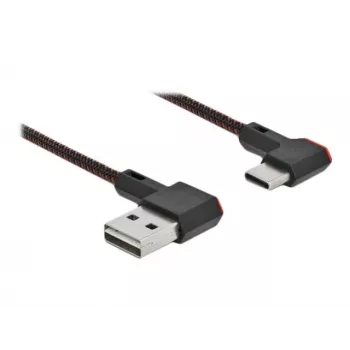 USB kabelis DeLOCK EASY-USB 2.0 Type-A vīrieša uz Type-C vīrieša 0.5m melns