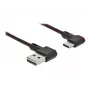 USB kabelis DeLOCK EASY-USB 2.0 Type-A vīrieša uz Type-C vīrieša 0.5m melns