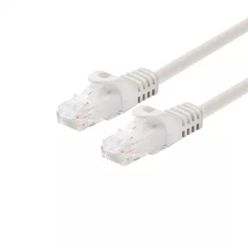 LOGON tīkla kabelis Cat6a U/UTP 15 m ziloņkaula, RJ-45–RJ-45