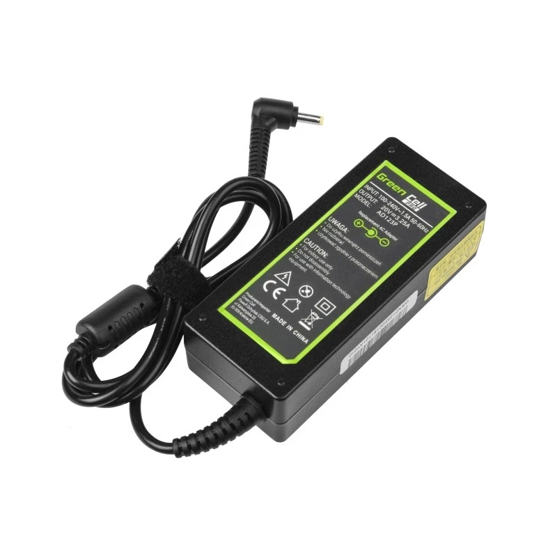 Strāvas adapteris zaļa Cell AD123P 65 W 20 V 3.25 A priekš Lenovo, iekštelpām, melns, 2 m kabelis