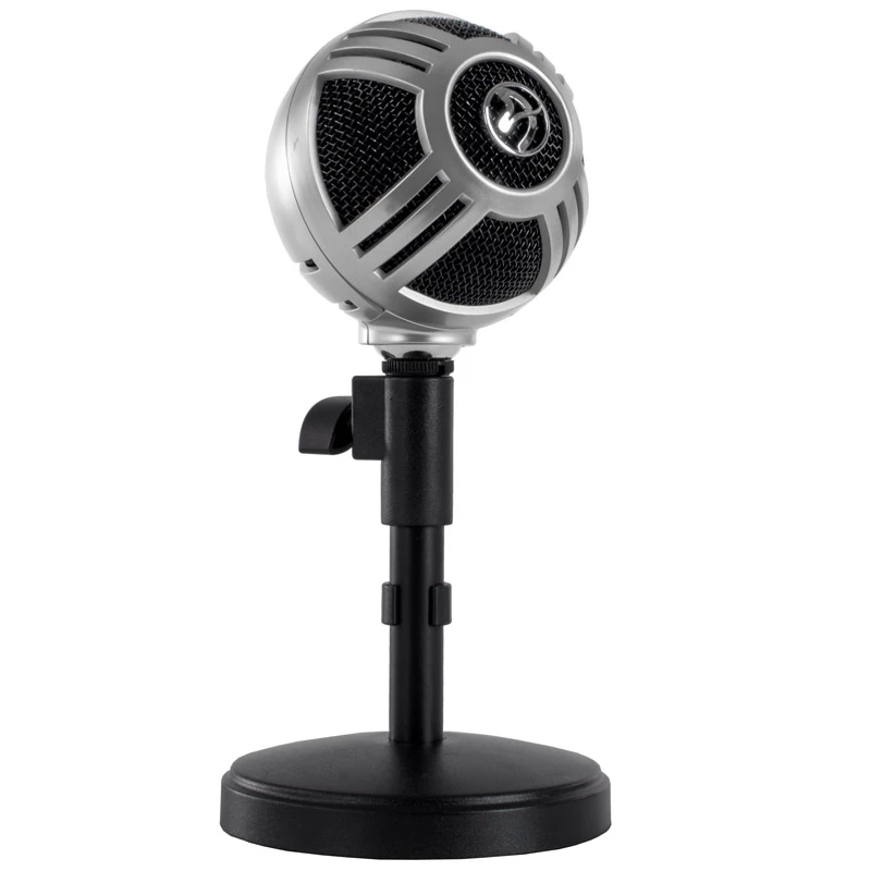 Arozzi Sfera galda mikrofons, USB - hroms